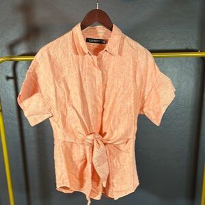 Ralph Lauren Orange Button Down Shirt